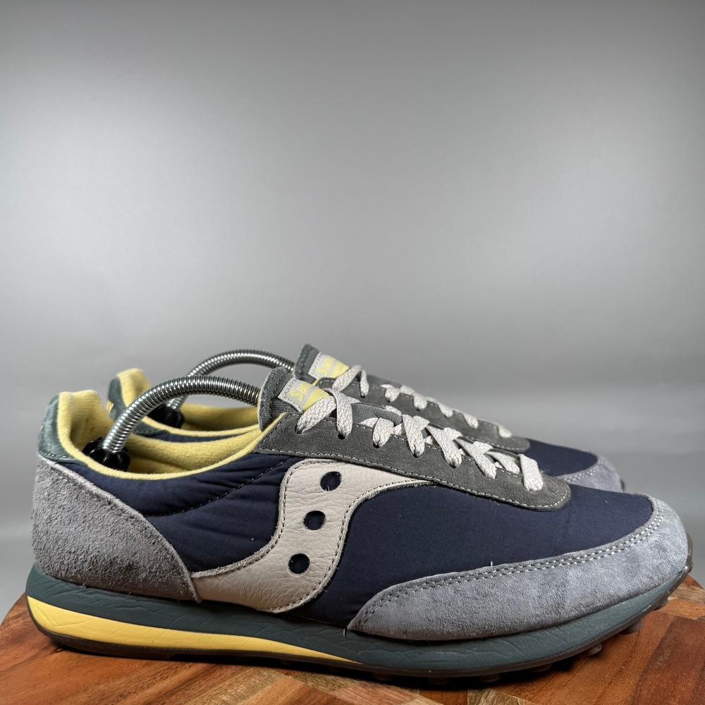 Saucony Jazz Original Navy Grey Yellow S70985-2 Mens 11.5 Sneakers